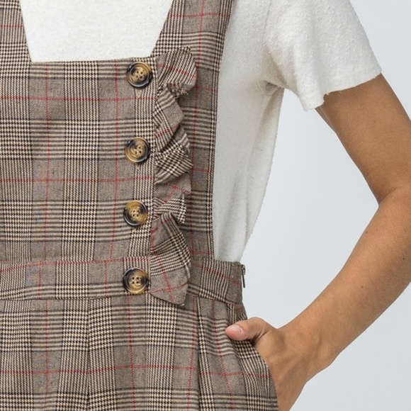 Plaid Jumpsuit/Overalls - Picture 2 of 6